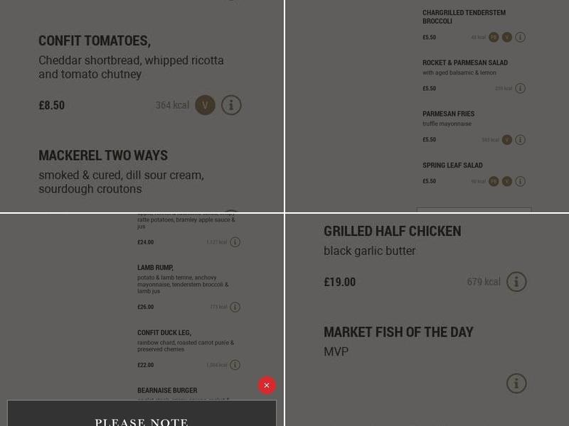 Bel & The Dragon - Churt Menu