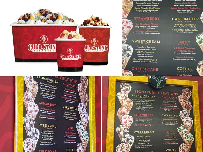 Cold Stone Creamery Menu