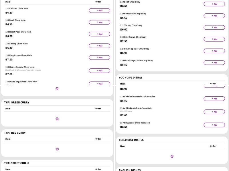 Black Dam Chinese Kitchen Menu