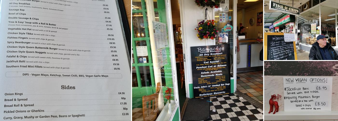 Barnacles Fish & Chips Menu