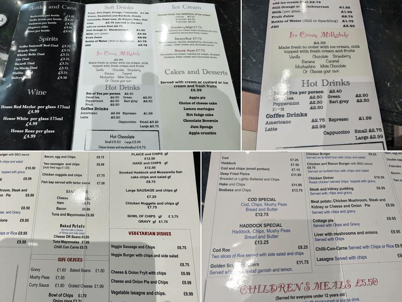 Pebble Restaurant Menu