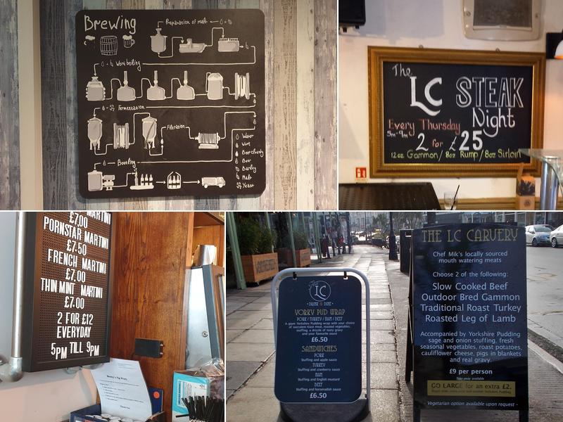 LC Drink & Dine Menu