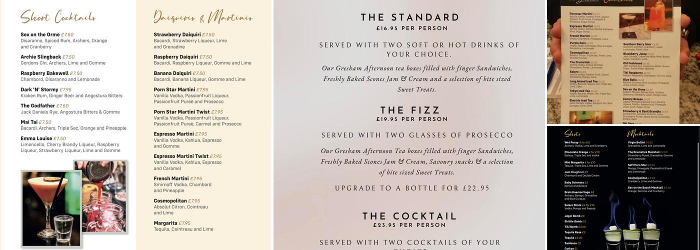 The Gresham Menu