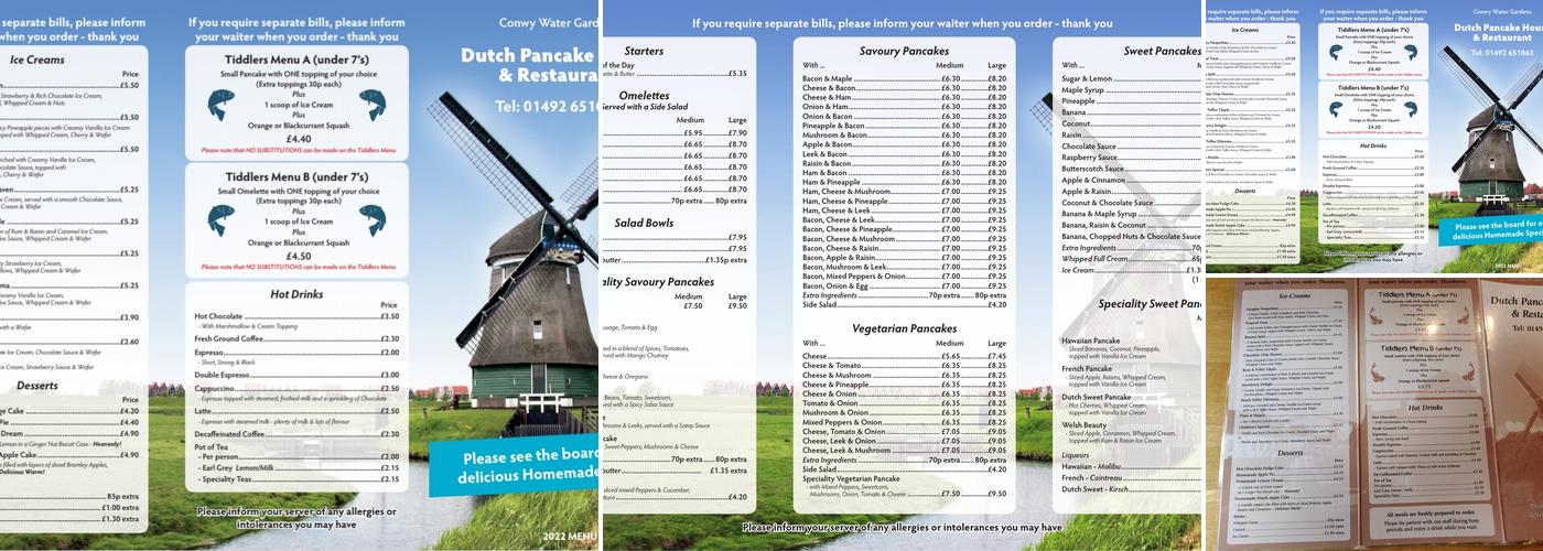 The Dutch Pancake House Menu