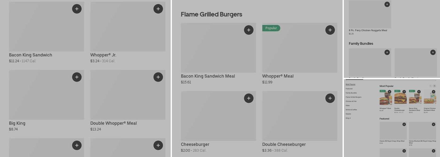 Burger King Menu