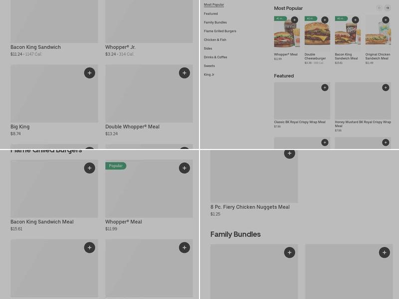 Burger King Menu