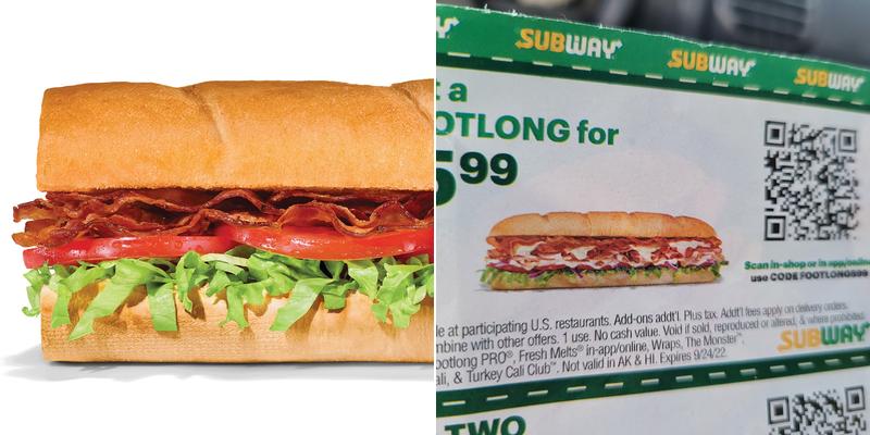 Subway Menu