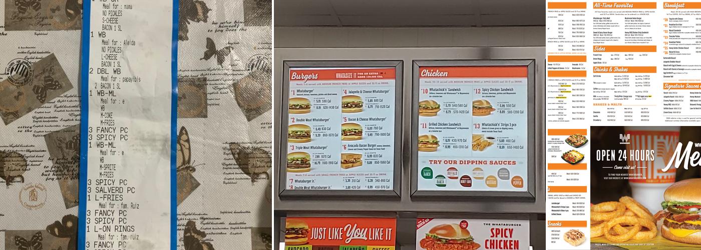 Whataburger Menu