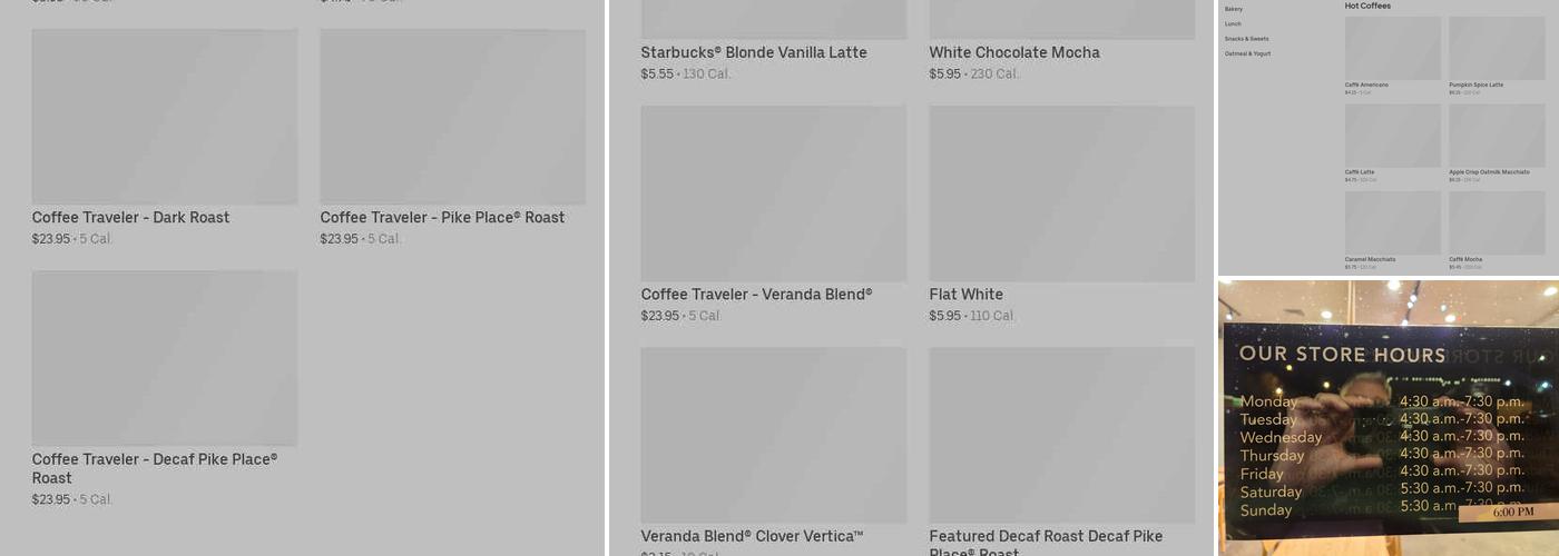 Starbucks Menu