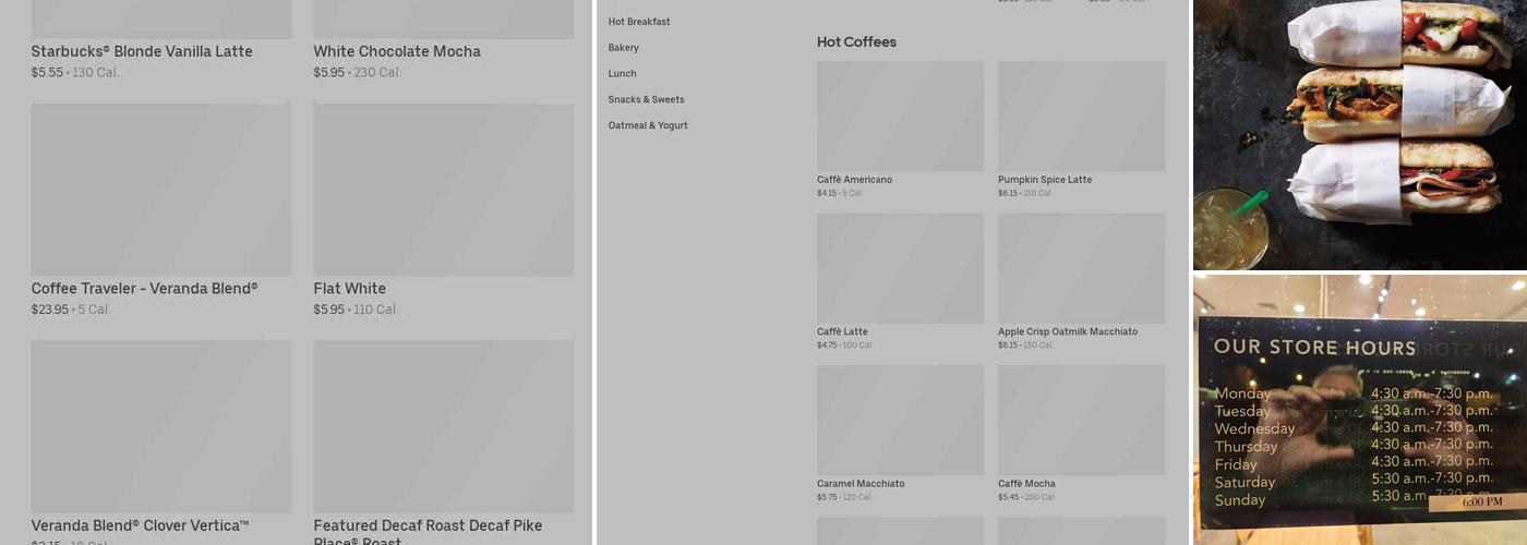 Starbucks Menu