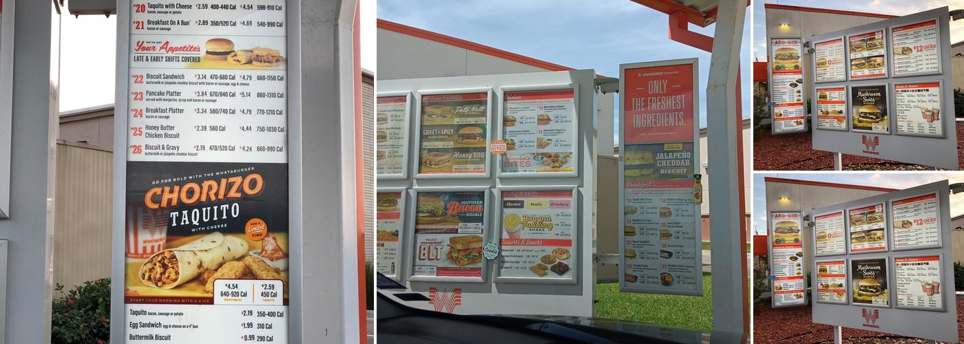 Whataburger Menu