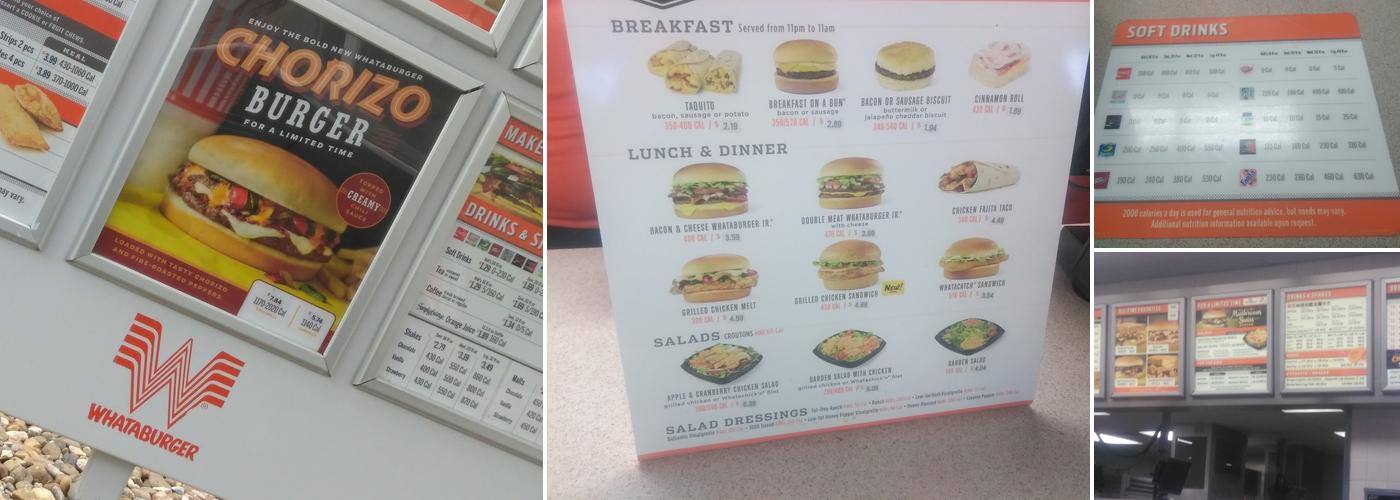 Whataburger Menu
