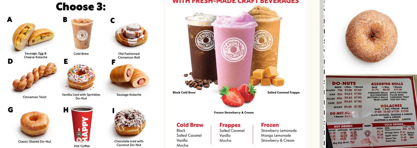 Shipley Do-Nuts Menu