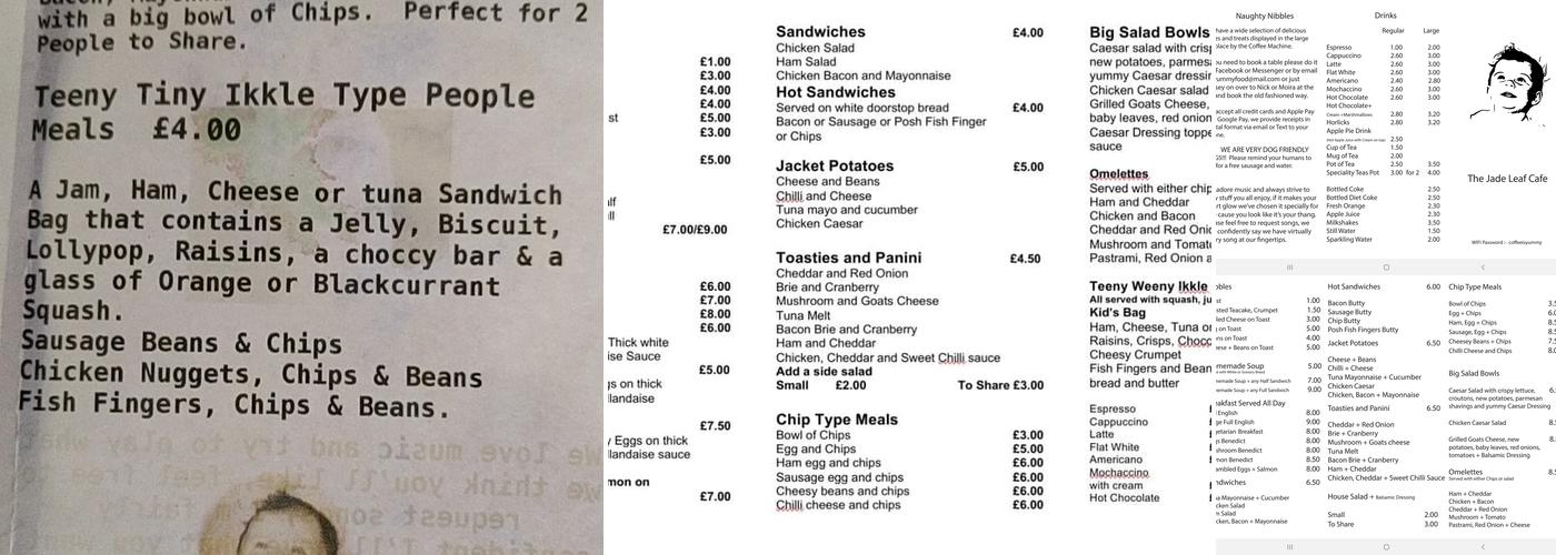 Jade Leaf Café Menu