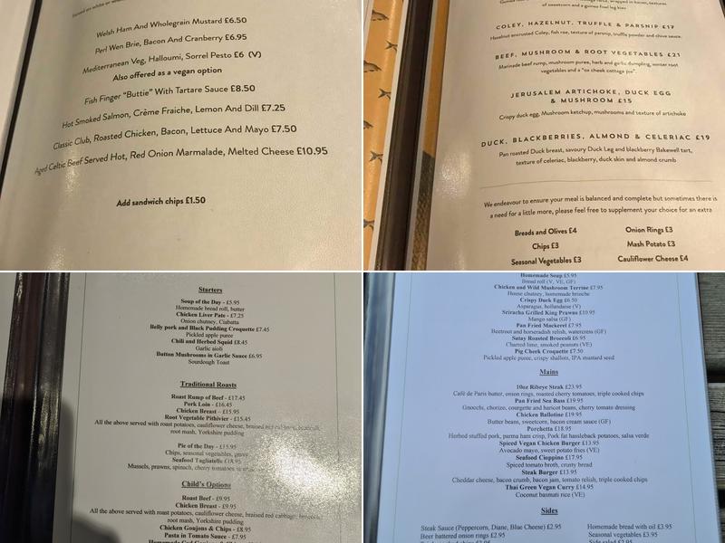The Kinmel Arms Menu