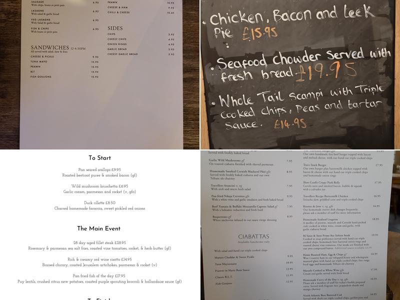The Travellers Rest Menu