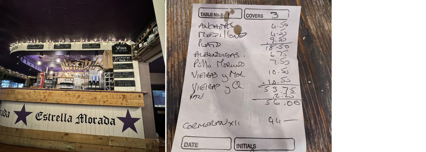 Estrella Morada Menu