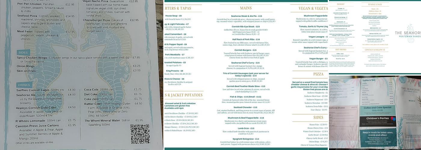 The Seahorse Menu
