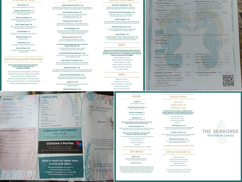 The Seahorse Menu