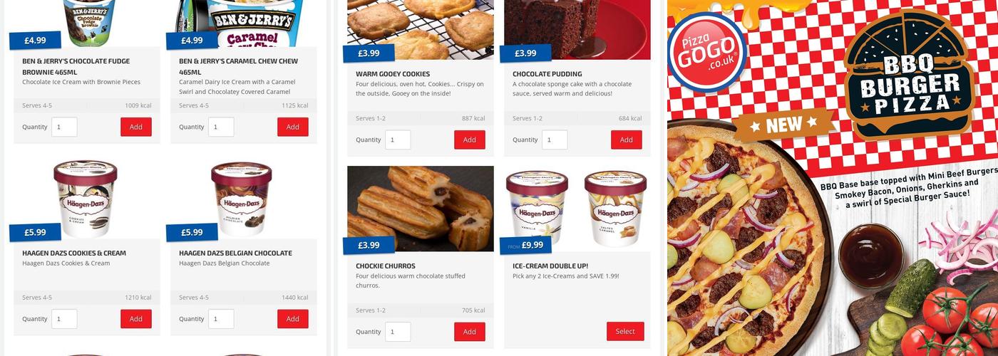 Pizza Go Go Cheshunt Menu