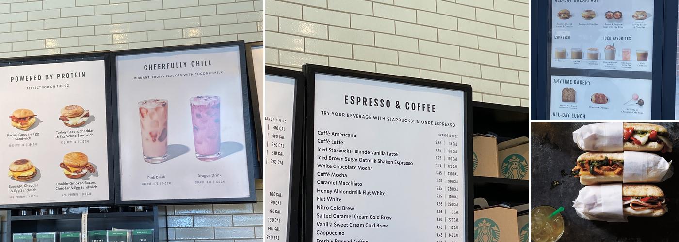 Starbucks Coffee Company Menu