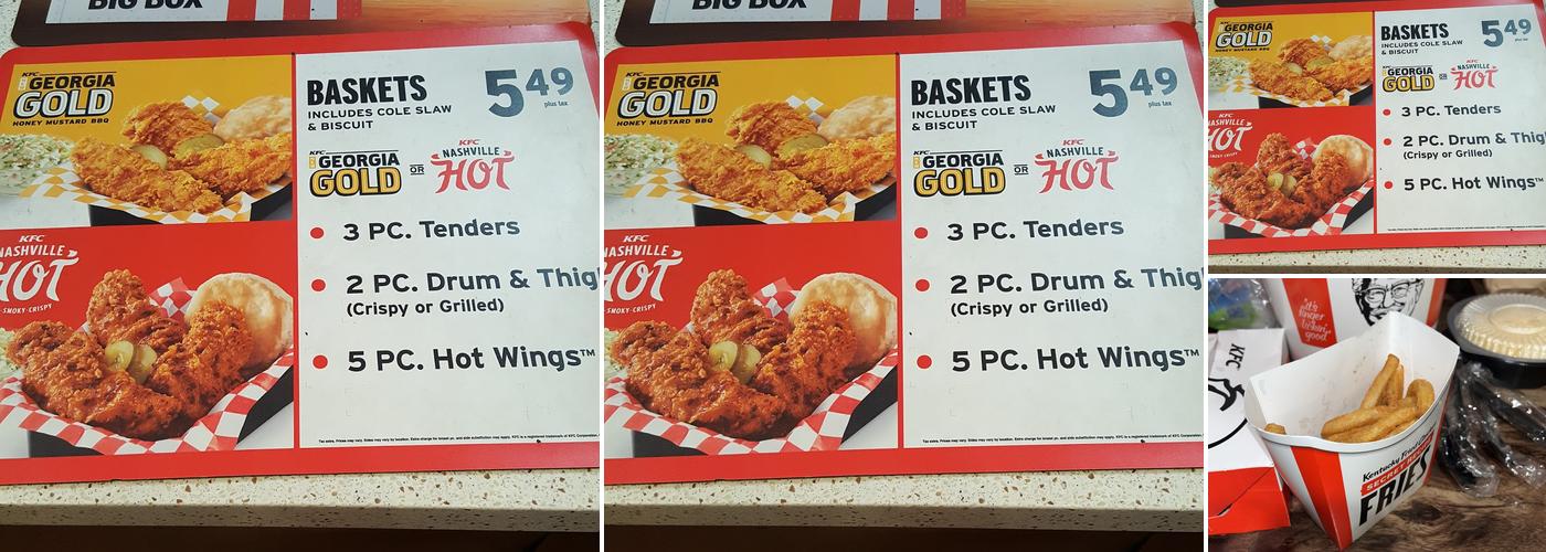KFC Menu