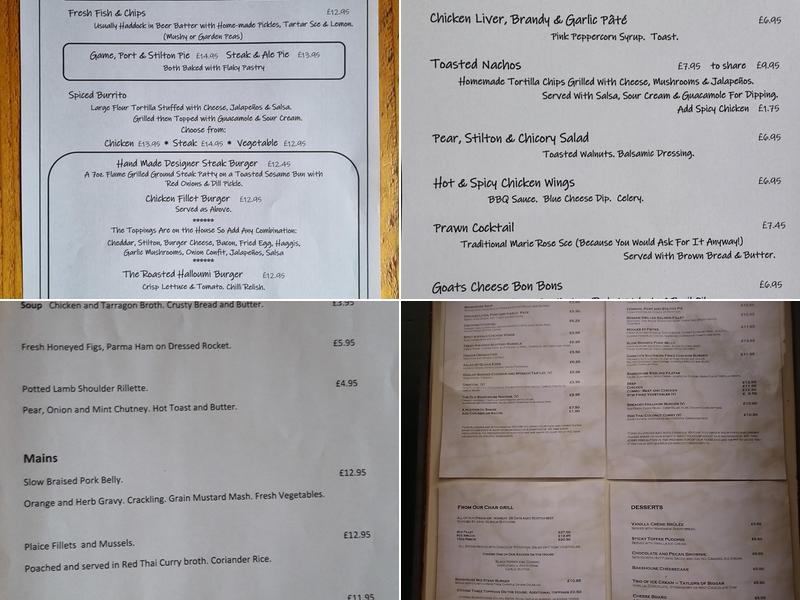 The Old Bakehouse Restaurant - West Linton Menu