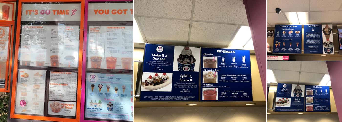 Dunkin' Menu