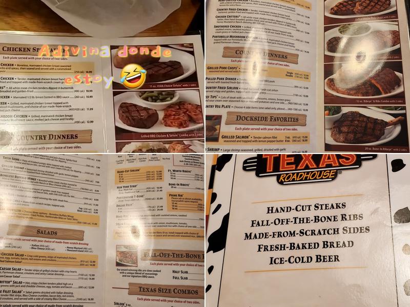 Texas Roadhouse Menu