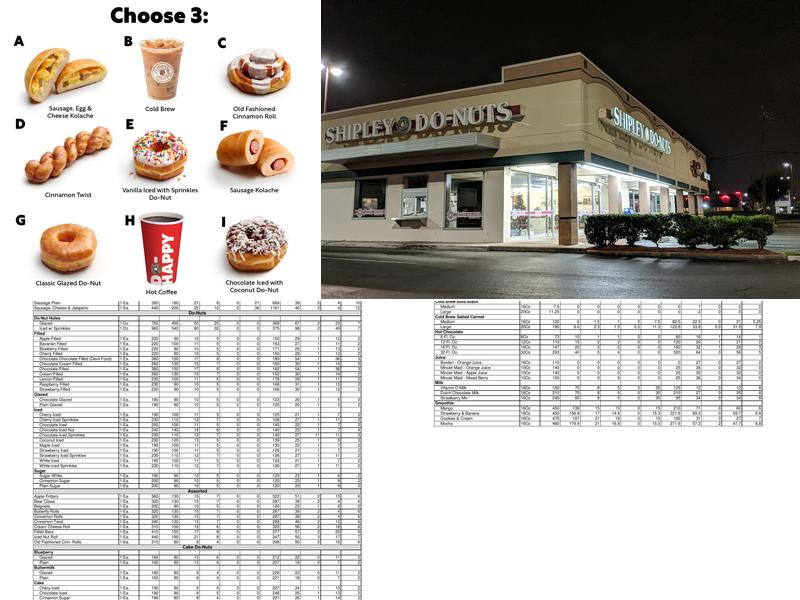 Shipley Do-Nuts Menu