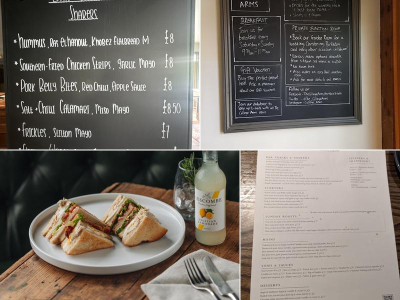 College Arms Menu