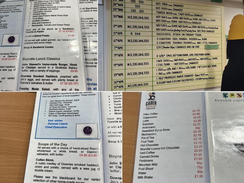 The Boyndie Visitor Centre (Boyndie Trust) Menu