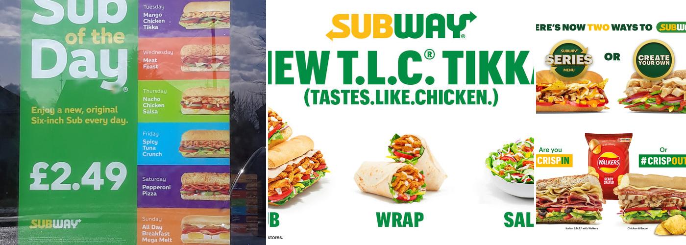 Subway Menu