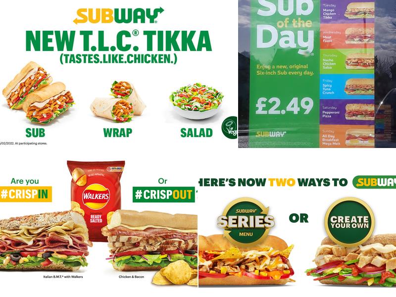 Subway Menu