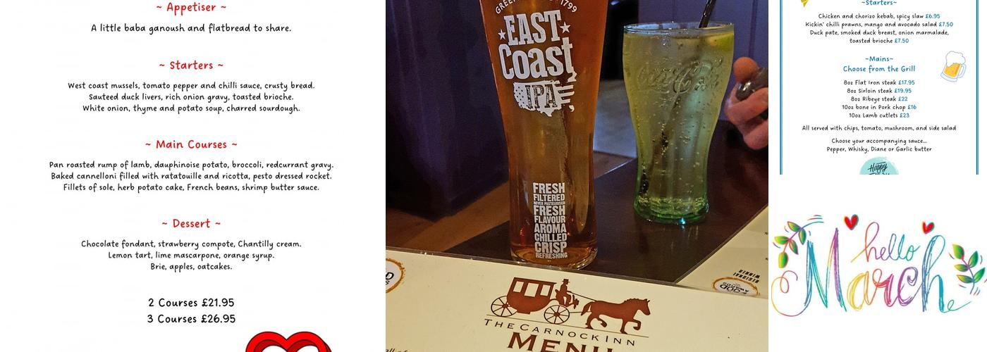 The Carnock Inn Menu