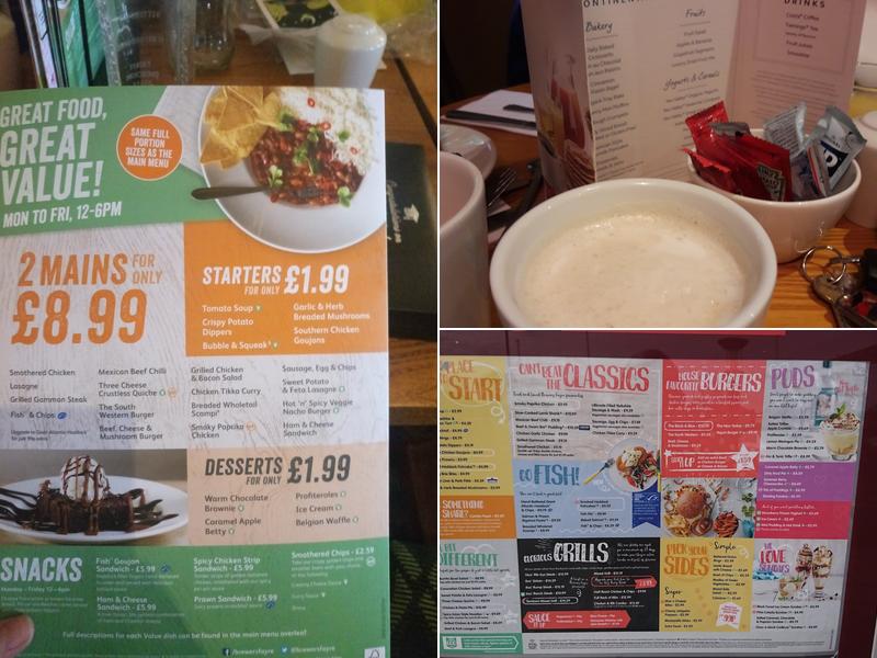 The Winwick Quay Brewers Fayre Menu