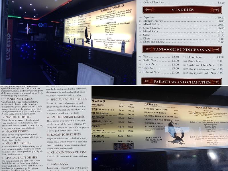Shahbaz Tandoori Takeaway Menu