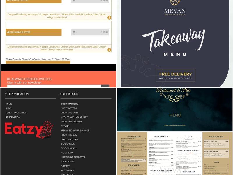 Mevan Restaurant & Bar Menu
