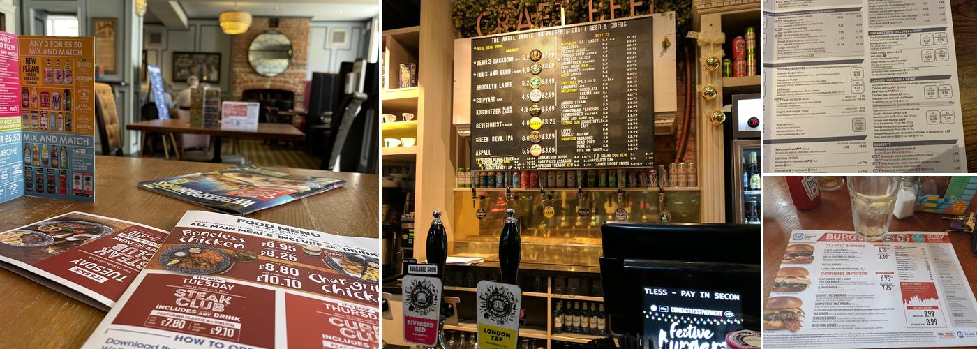 The Angel Vaults Inn - JD Wetherspoon Menu