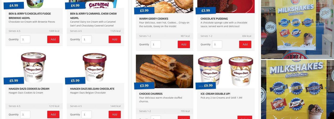 Pizza Go Go Hitchin Menu