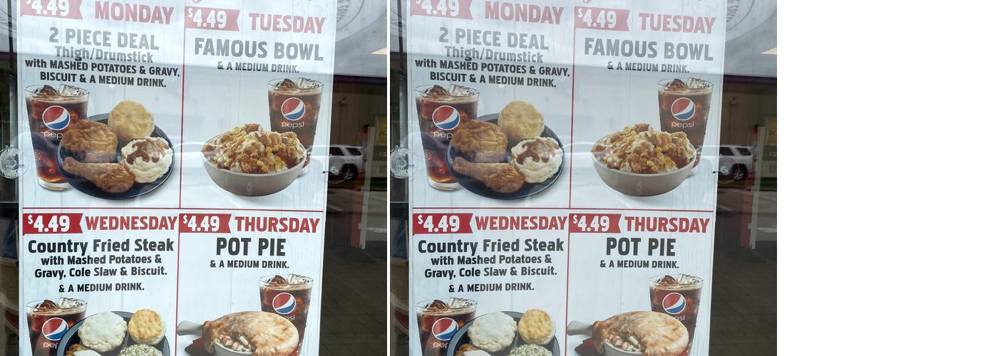 KFC Menu