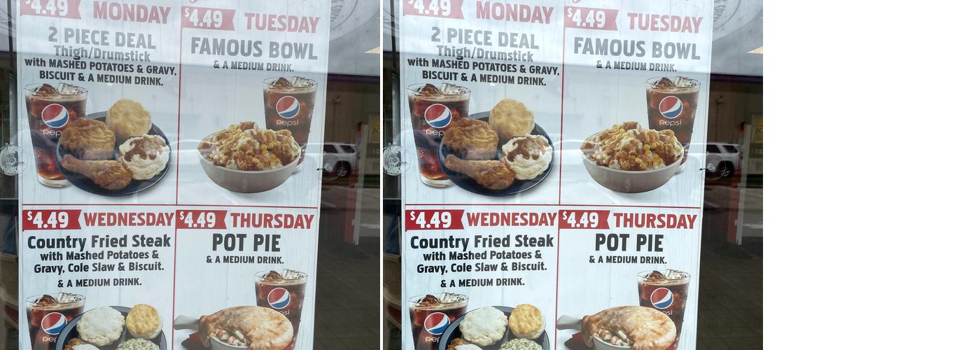 KFC Menu
