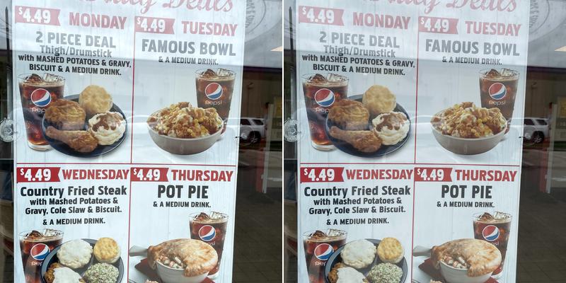 KFC Menu