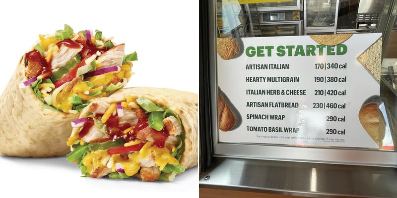 Subway Menu