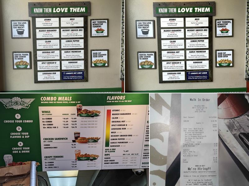 Wingstop Menu