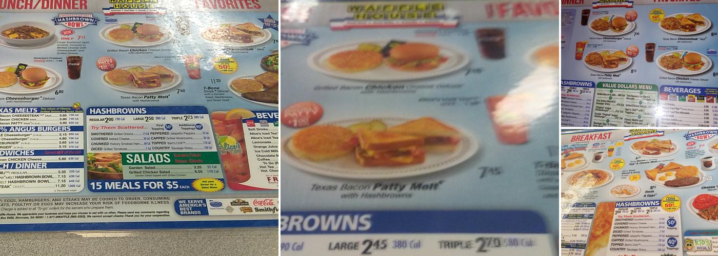 Waffle House Menu