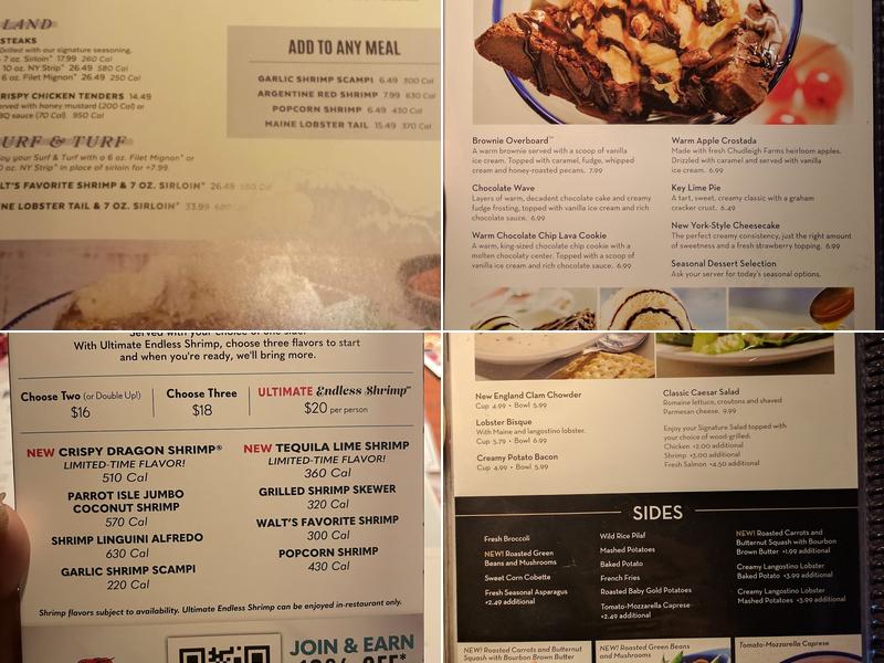 Red Lobster Menu