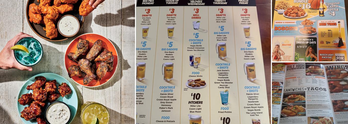 Hooters Menu