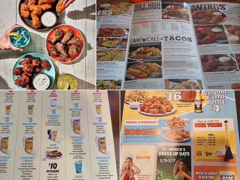 Hooters Menu