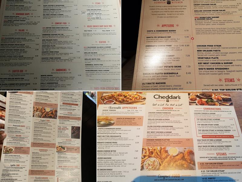 Cheddar's Scratch Kitchen Menu
